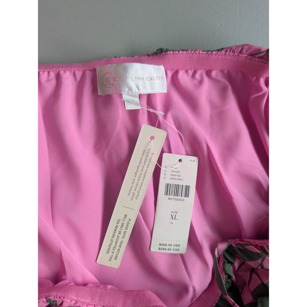 NWT Anthropologie Corey Lynn Calter Tie-Shoulder Tiered Midi Dress Sz XL #8F470 - Picture 6 of 9